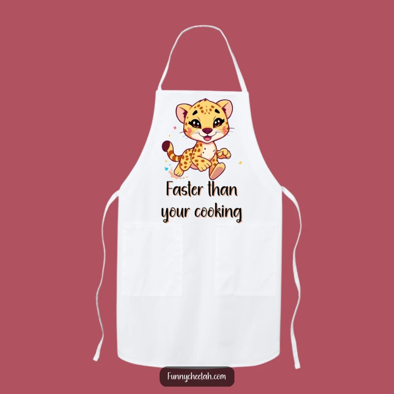 Funny Cheetah Apron: Witty Wink Kitchen Wear, Hilarious Chef Gift for Cooks