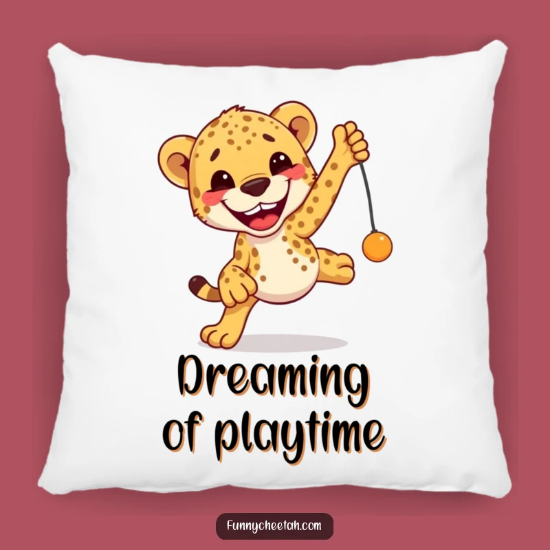 Funny Cheetah Pillow: Cozy Leap Accent, Playful & Hilarious Comfort Decor