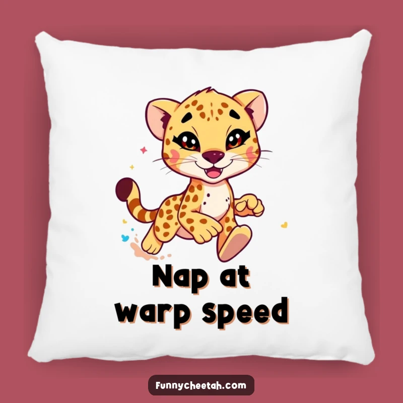 Funny Cheetah Pillow: Cozy Wink Accent, Soft & Hilarious Home Decor Gift