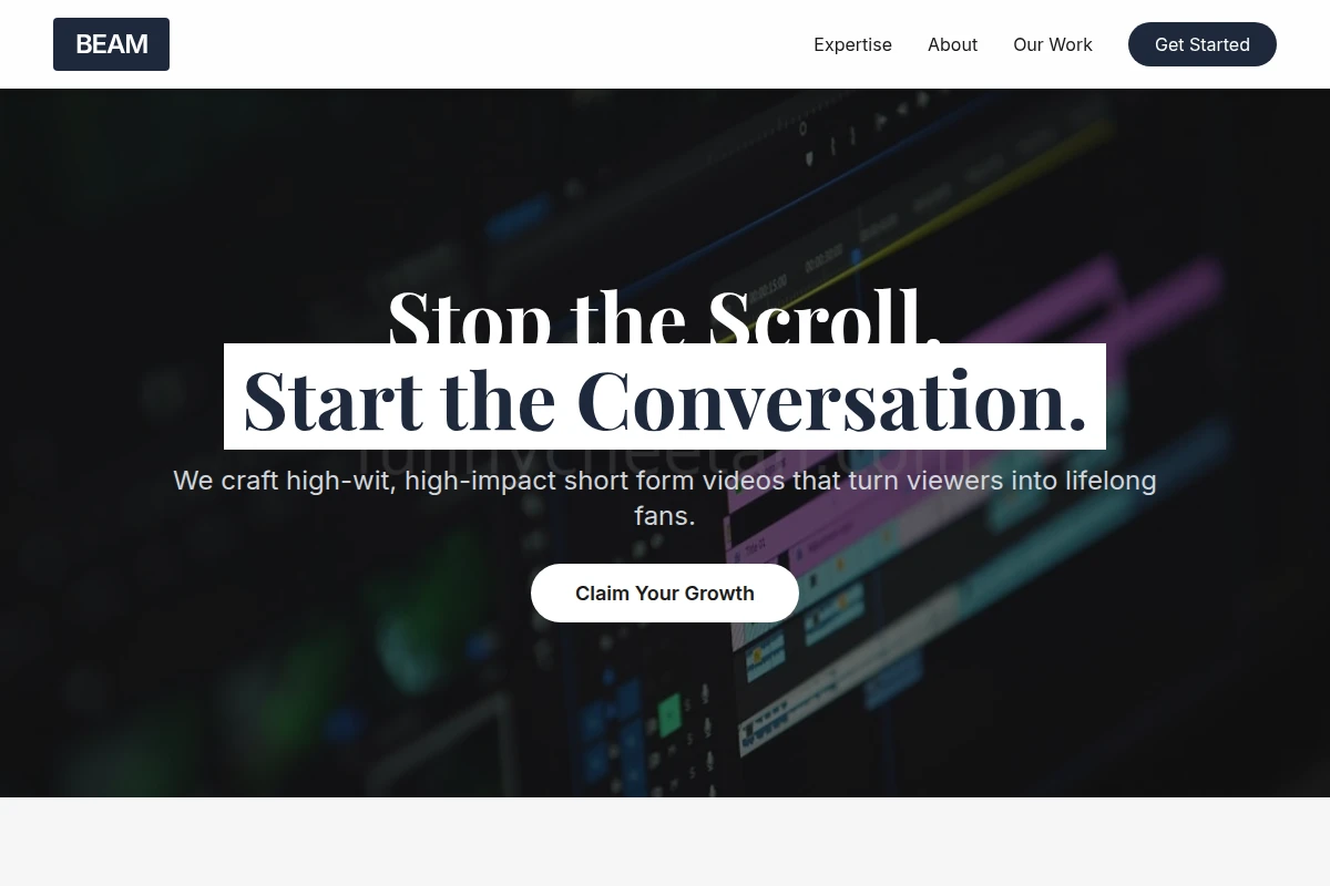 Beam Short Form Video Agency