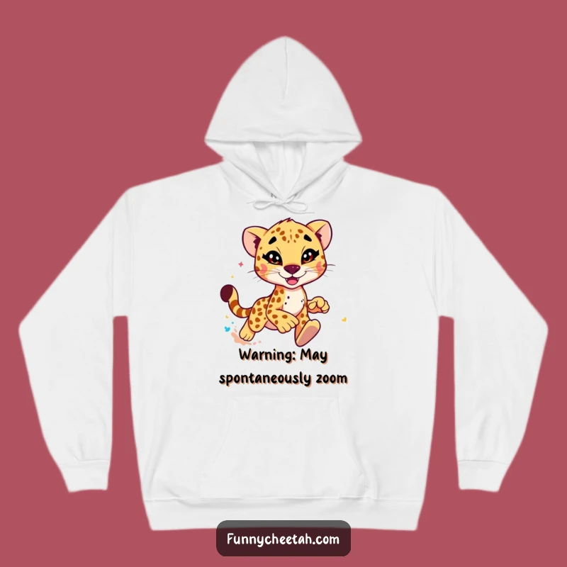 Funny Cheetah Hoodie: Cozy Wink Design, Warm & Hilarious Gift for Cheetah Fans