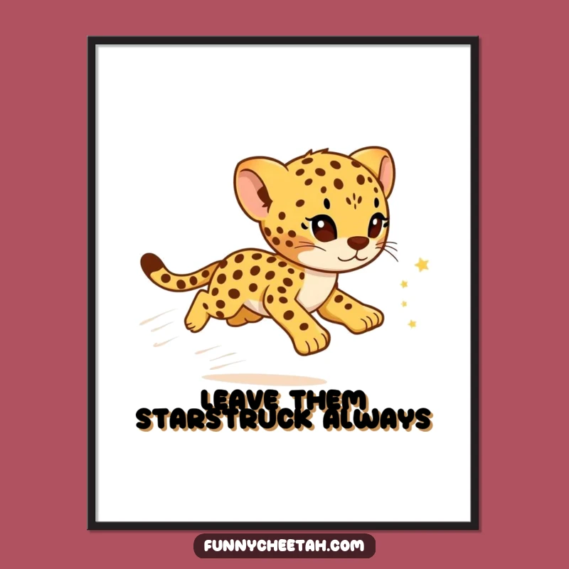 Free Printable Starry Cheetah Art - Cub Zoom Downloadable Decor