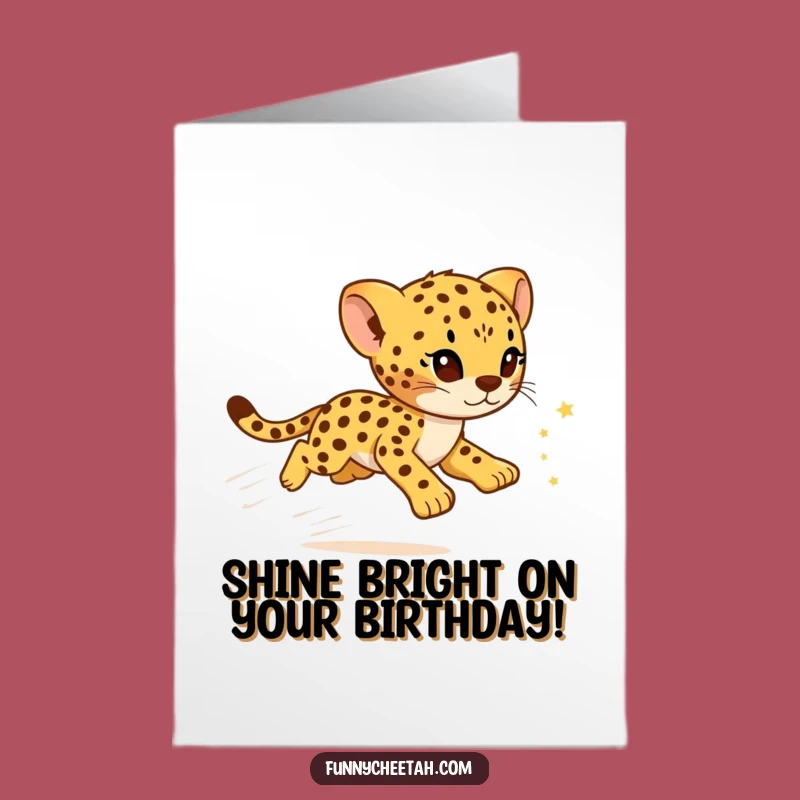 Free Printable Starry Cheetah Birthday Card - Cub Zoom Downloadable Gift