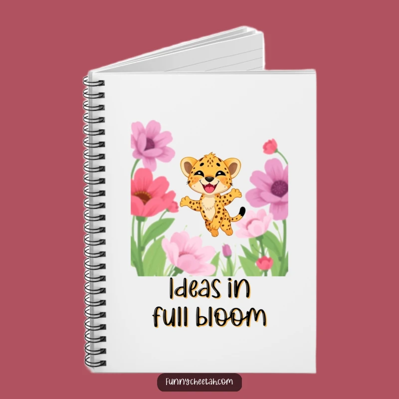 Funny Cheetah Cub Notebook: Jot Down Joys with Flower Cub, Perfect Humorous Journal Gift